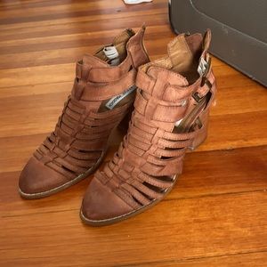 Steve Madden Frenchey Leather Huarache Bootie